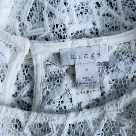 hinge Lace Peplum Crewneck Top - Picture 6 of 6